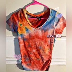 LOVE 🩷 (M) MULTICOLOR CROP TOP